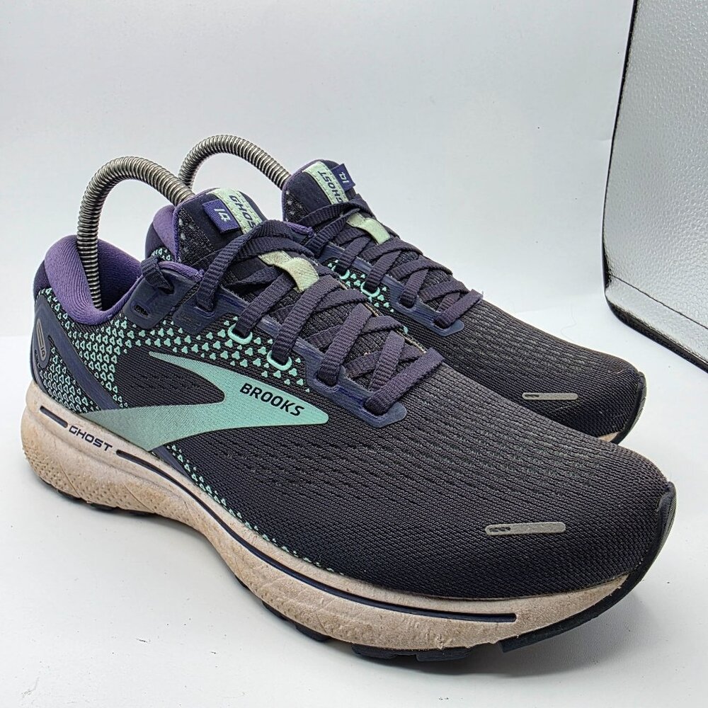 Brooks Ghost 14 Womens Size 7.5 Wide Purple Athletic Shoes Running Walking